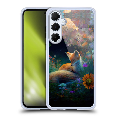 JK Stewart Art Fox Soft Gel Case for Samsung Galaxy A55 5G