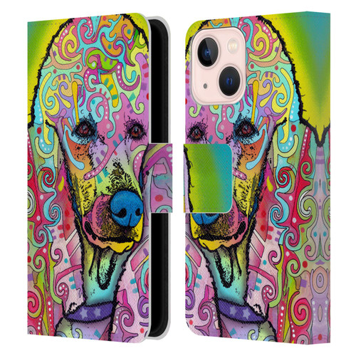 Dean Russo Dogs 3 Poodle Leather Book Wallet Case Cover For Apple iPhone 13 Mini