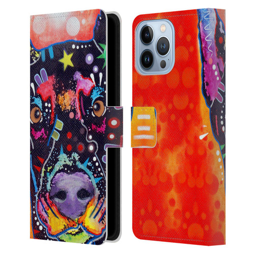 Dean Russo Dogs 3 Doberman Leather Book Wallet Case Cover For Apple iPhone 13 Pro Max