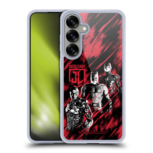 Zack Snyder's Justice League Snyder Cut Composed Art Cyborg, Batman, And Flash Soft Gel Case for Samsung Galaxy S25+ & MagSafe