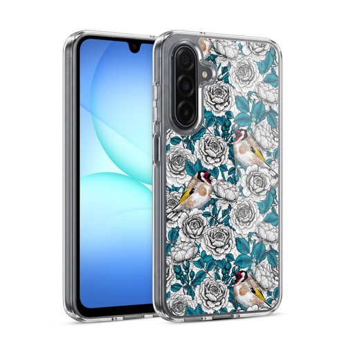 Katerina Kirilova Floral Patterns White Rose & Birds Soft Gel Case for Samsung Galaxy A17 4G / 5G