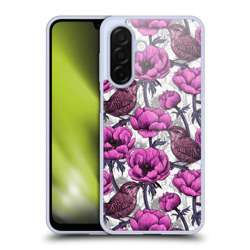 Katerina Kirilova Floral Patterns Wrens In Anemone Garden Soft Gel Case for Samsung Galaxy A26 5G