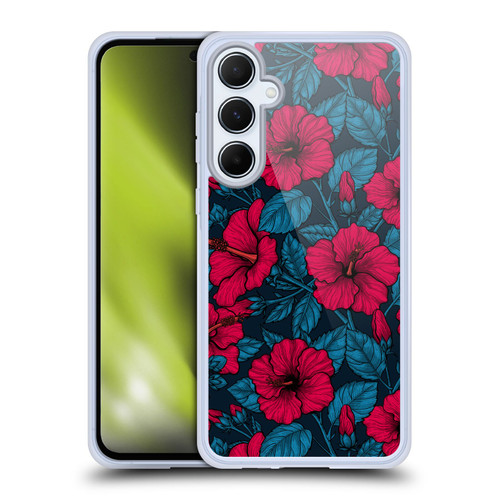 Katerina Kirilova Floral Patterns Night Peony Garden Soft Gel Case for Samsung Galaxy A55 5G