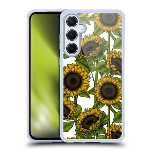Katerina Kirilova Floral Patterns Sunflowers Soft Gel Case for Samsung Galaxy A55 5G