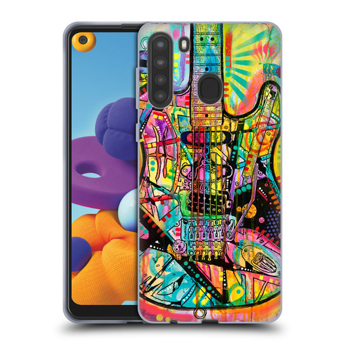 Dean Russo Pop Culture Guitar Soft Gel Case for Samsung Galaxy A21 (2020)