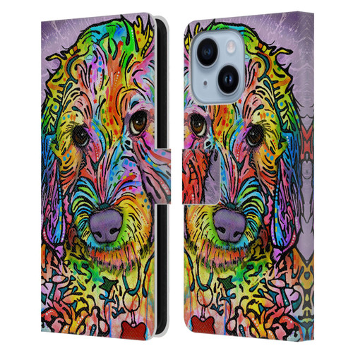 Dean Russo Dogs 3 Sweet Poodle Leather Book Wallet Case Cover For Apple iPhone 14 Plus