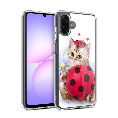 Kayomi Harai Animals And Fantasy Kitten Cat Lady Bug Soft Gel Case for Samsung Galaxy A07 4G