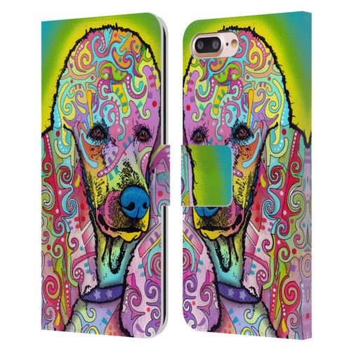 Dean Russo Dogs 3 Poodle Leather Book Wallet Case Cover For Apple iPhone 7 Plus / iPhone 8 Plus