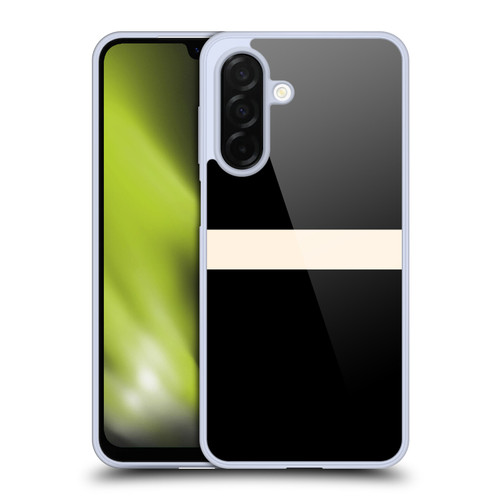 Kierkegaard Design Studio Art Stripe Minimalist Black Cream Soft Gel Case for Samsung Galaxy A26 5G