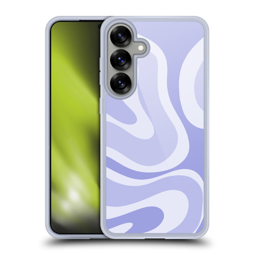 Kierkegaard Design Studio Art Modern Liquid Swirl Purple Soft Gel Case for Samsung Galaxy S25+ & MagSafe