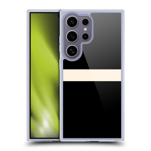Kierkegaard Design Studio Art Stripe Minimalist Black Cream Soft Gel Case for Samsung Galaxy S25 Ultra & MagSafe