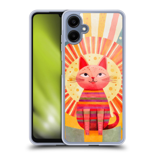 LebensArt Mix Art Red Whimsy Cat Soft Gel Case for Samsung Galaxy A06 4G / 5G