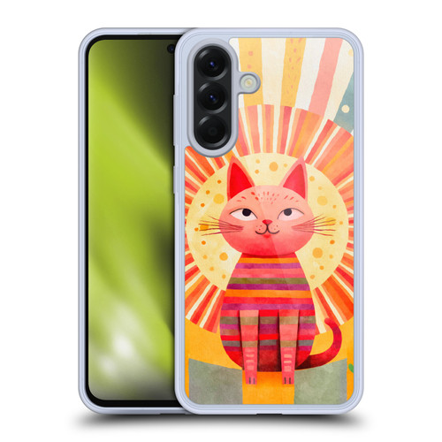 LebensArt Mix Art Red Whimsy Cat Soft Gel Case for Samsung Galaxy A56 5G