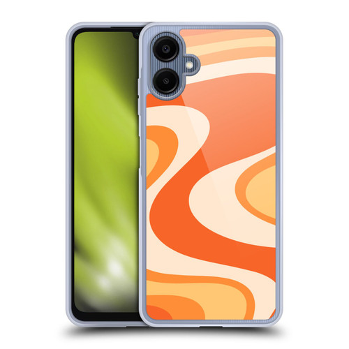 Kierkegaard Design Studio Retro Abstract Patterns Tangerine Wave Machine Soft Gel Case for Samsung Galaxy A06 4G / 5G