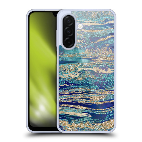 LebensArt Gemstone Marble Mineral Blue Gem Soft Gel Case for Samsung Galaxy A26 5G
