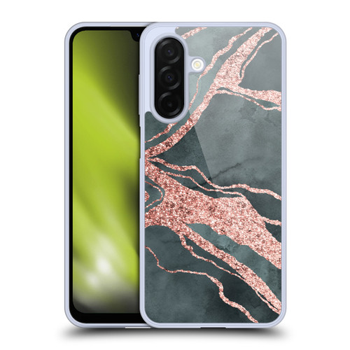 LebensArt Gemstone Marble Rose Gold Ripple Soft Gel Case for Samsung Galaxy A26 5G