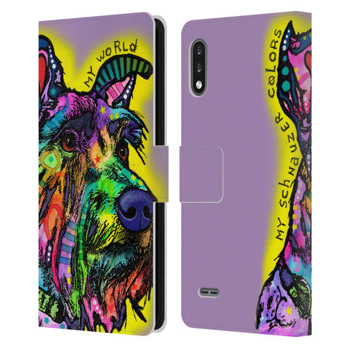 Dean Russo Dogs 3 My Schnauzer Leather Book Wallet Case Cover For LG K22