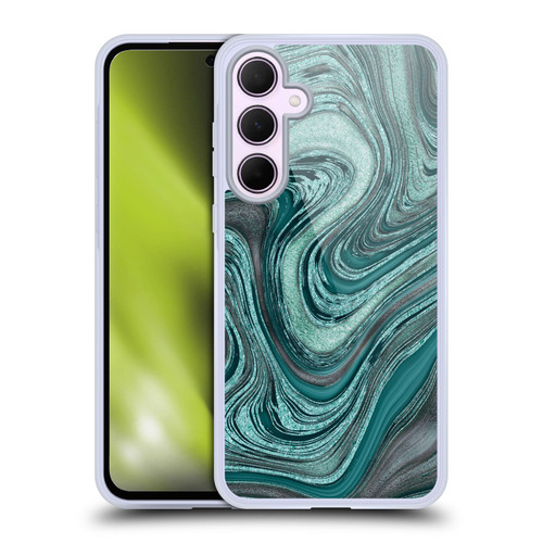 LebensArt Gemstone Marble Shiny River Soft Gel Case for Samsung Galaxy A35 5G