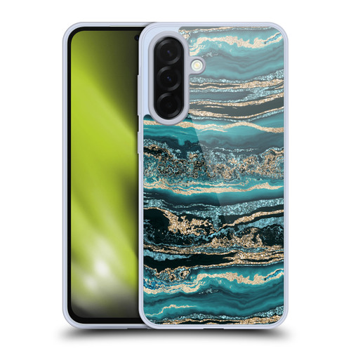 LebensArt Gemstone Marble Luxury Turquoise Soft Gel Case for Samsung Galaxy A36 5G
