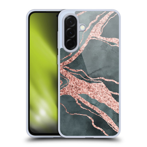 LebensArt Gemstone Marble Rose Gold Ripple Soft Gel Case for Samsung Galaxy A36 5G