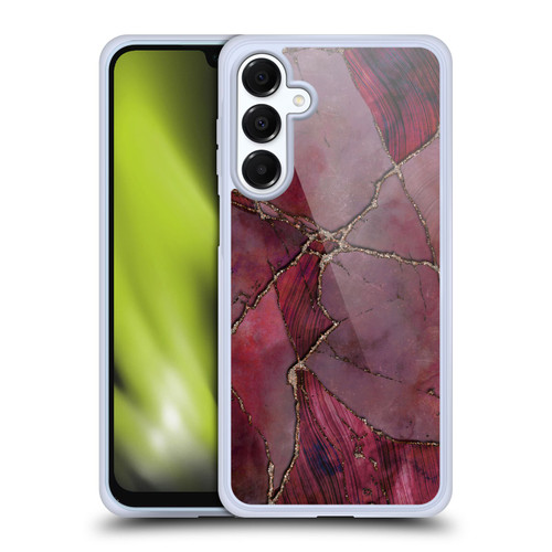 LebensArt Mineral Marble Red Soft Gel Case for Samsung Galaxy A16 5G & MagSafe