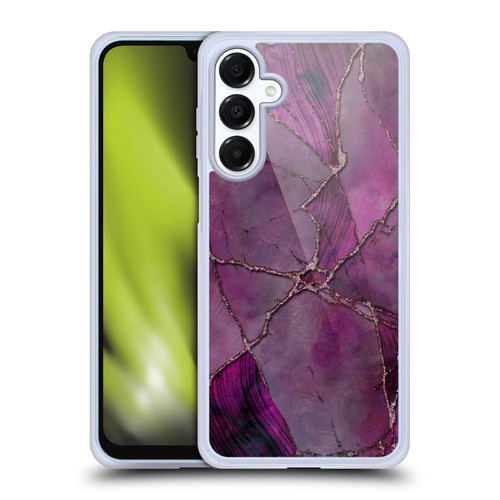 LebensArt Mineral Marble Violet Soft Gel Case for Samsung Galaxy A16 5G & MagSafe