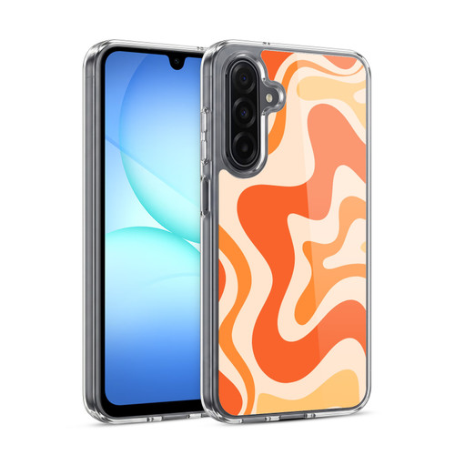 Kierkegaard Design Studio Retro Abstract Patterns Tangerine Orange Tone Soft Gel Case for Samsung Galaxy A17 4G / 5G