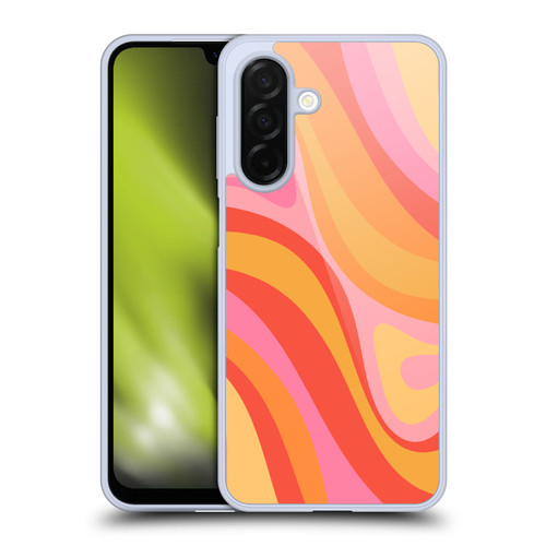Kierkegaard Design Studio Retro Abstract Patterns Pink Orange Yellow Swirl Soft Gel Case for Samsung Galaxy A26 5G