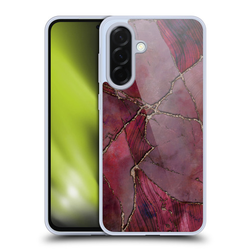 LebensArt Mineral Marble Red Soft Gel Case for Samsung Galaxy A36 5G