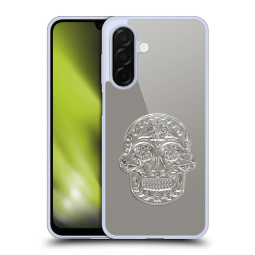 LebensArt Pastels Silver Skull Soft Gel Case for Samsung Galaxy A26 5G