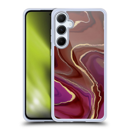 LebensArt Geo Liquid Marble Rose Ombre Soft Gel Case for Samsung Galaxy A55 5G