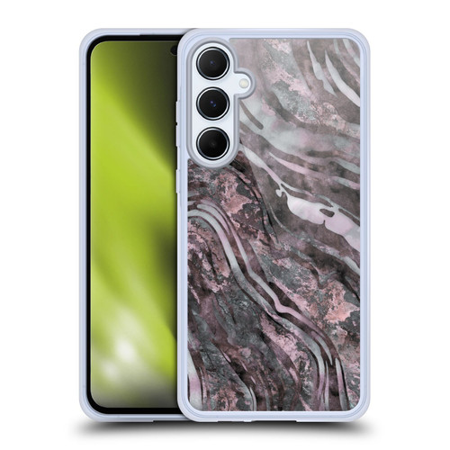 LebensArt Geo Liquid Marble River Stone Soft Gel Case for Samsung Galaxy A55 5G