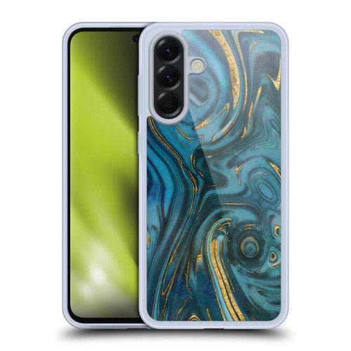 LebensArt Geo Liquid Marble Cerulean Dreams Soft Gel Case for Samsung Galaxy A56 5G