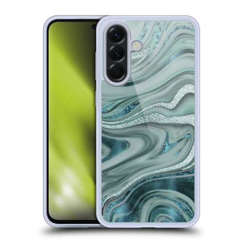 LebensArt Geo Liquid Marble Sea Foam Green Soft Gel Case for Samsung Galaxy A56 5G