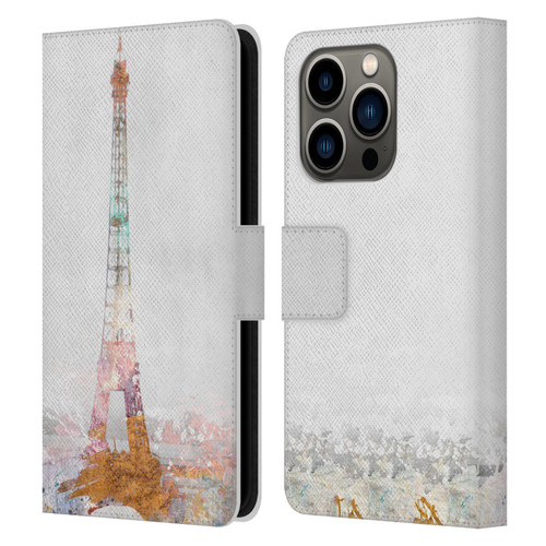 Aimee Stewart Landscapes Paris Color Splash Leather Book Wallet Case Cover For Apple iPhone 14 Pro