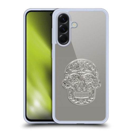 LebensArt Pastels Silver Skull Soft Gel Case for Samsung Galaxy A56 5G