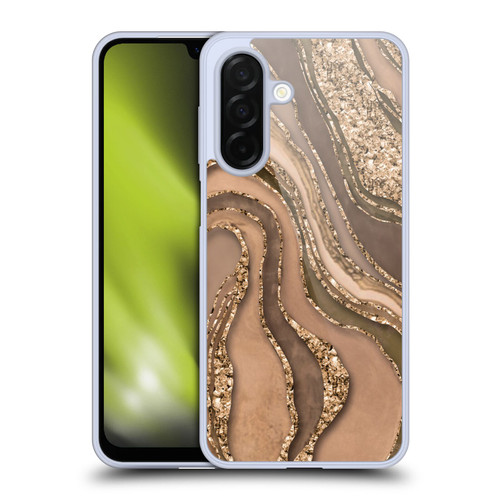 LebensArt Glamour Patterns Crystal Marble Amber Soft Gel Case for Samsung Galaxy A26 5G