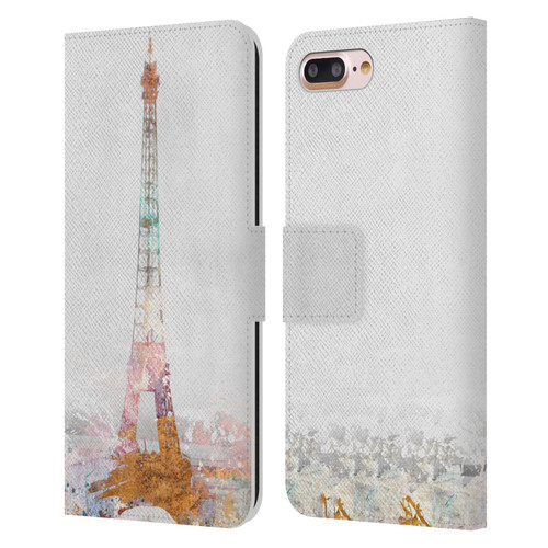 Aimee Stewart Landscapes Paris Color Splash Leather Book Wallet Case Cover For Apple iPhone 7 Plus / iPhone 8 Plus