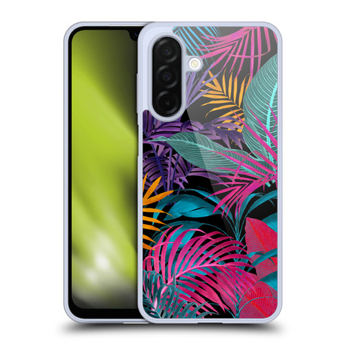 LebensArt Jungle Plants And Animals Palm Leaves Black Soft Gel Case for Samsung Galaxy A26 5G