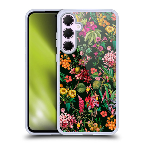 LebensArt Jungle Plants And Animals Multicolor Soft Gel Case for Samsung Galaxy A35 5G