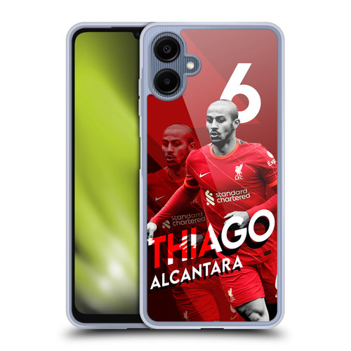 Liverpool Football Club 2021/22 First Team Thiago Alcântara Soft Gel Case for Samsung Galaxy A06 4G / 5G