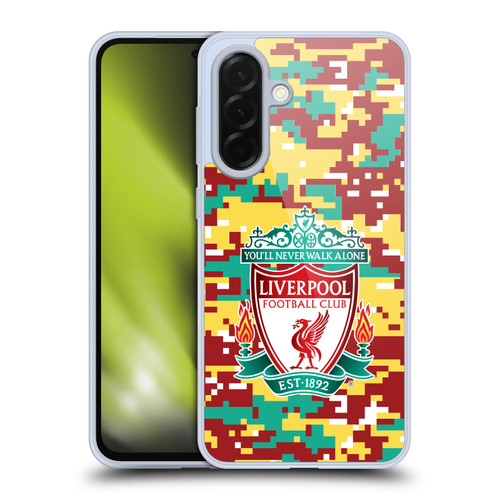 Liverpool Football Club Crest & Liverbird Patterns 1 Digital Camouflage Soft Gel Case for Samsung Galaxy A36 5G