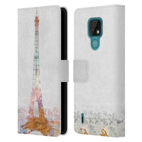 Aimee Stewart Landscapes Paris Color Splash Leather Book Wallet Case Cover For Motorola Moto E7