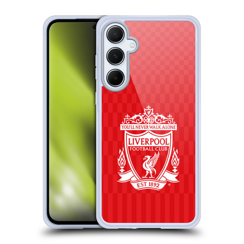 Liverpool Football Club Crest Designs White Home Soft Gel Case for Samsung Galaxy A55 5G