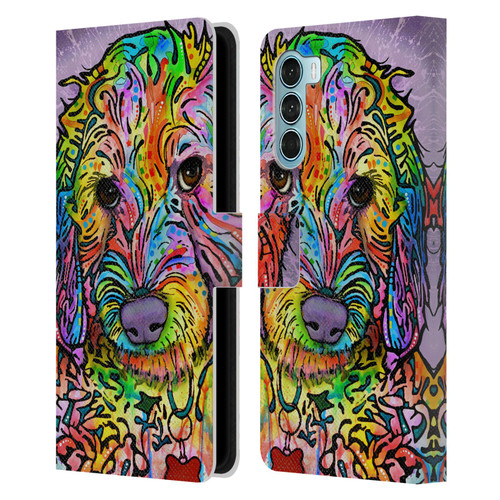 Dean Russo Dogs 3 Sweet Poodle Leather Book Wallet Case Cover For Motorola Edge S30 / Moto G200 5G