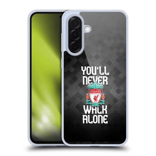 Liverpool Football Club Crest You'Ll Never Walk Alone Grey Pixel Plain Soft Gel Case for Samsung Galaxy A36 5G