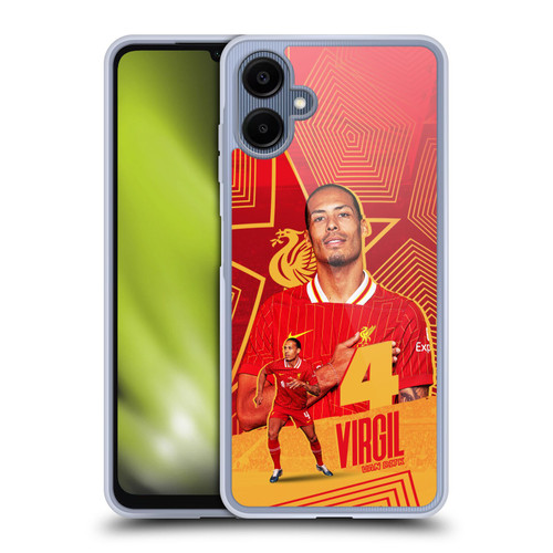 Liverpool Football Club 2024/25 First Team Virgil van Dijk Soft Gel Case for Samsung Galaxy A06 4G / 5G