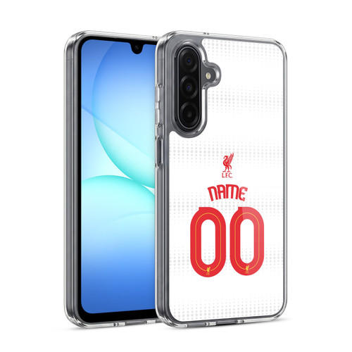Custom Customised Personalised Liverpool Football Club Personalise Home Away Third Kit Shirt White Soft Gel Case for Samsung Galaxy A17 4G / 5G