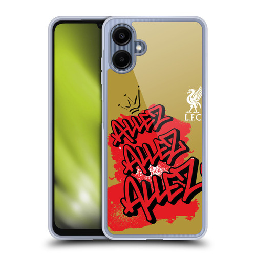 Liverpool Football Club Graffiti Art Allez Allez Allez White Soft Gel Case for Samsung Galaxy A06 4G / 5G