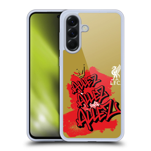 Liverpool Football Club Graffiti Art Allez Allez Allez White Soft Gel Case for Samsung Galaxy A56 5G